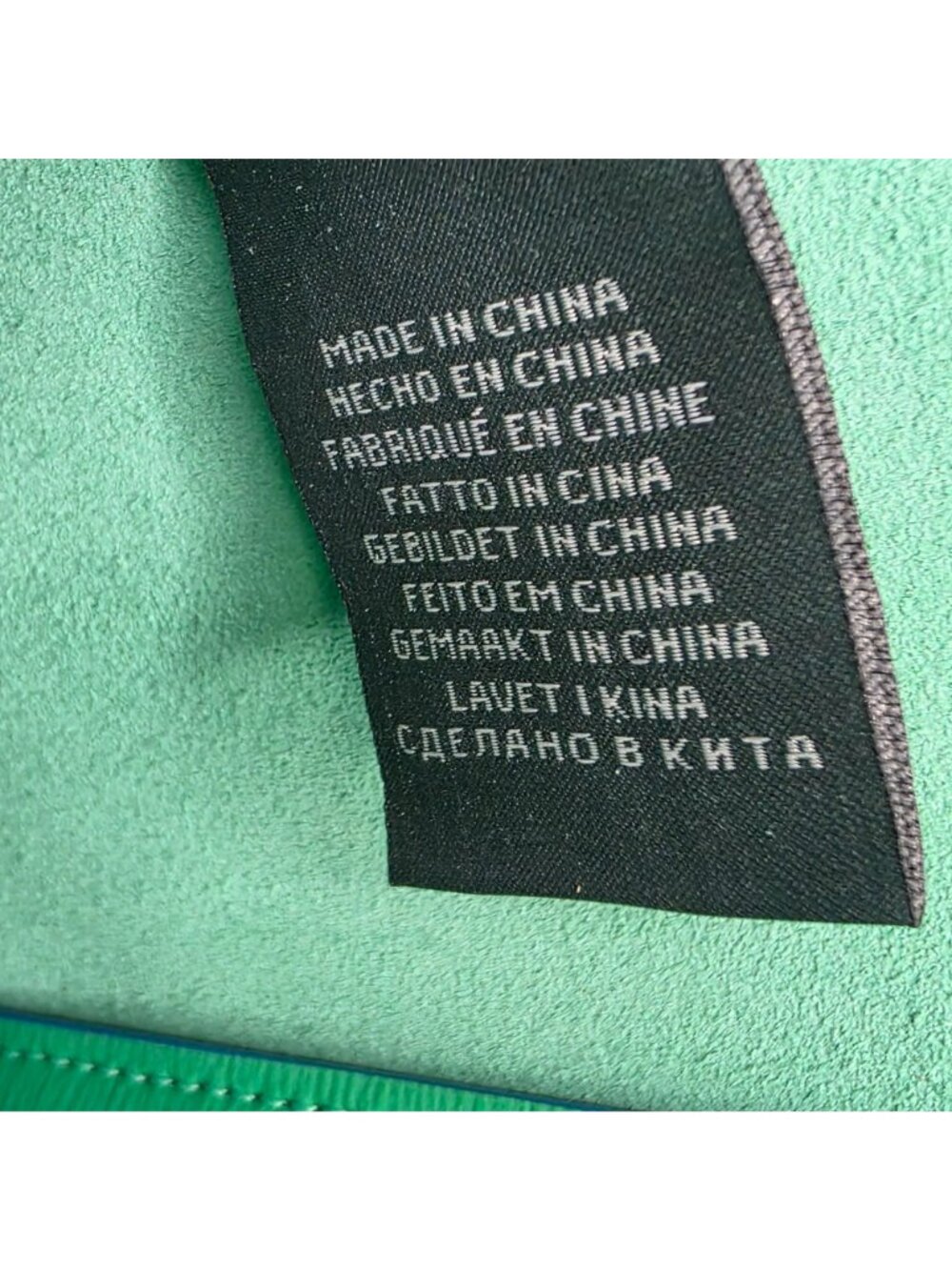 Lauren Ralph Lauren Tate Shopper Tote Bag Green Leather Pepper French Blue - Picture 16 of 16